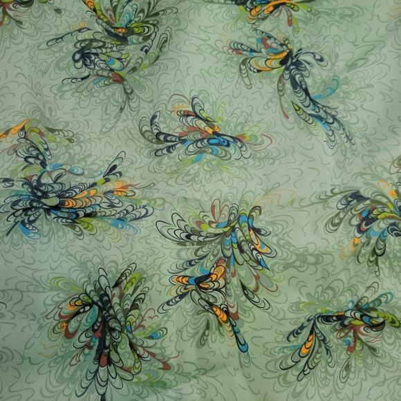 Vintage Green Abstract Fabric, 44x154 - Picture 5 of 6